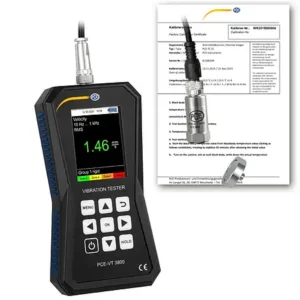 Acelerômetro PCE-VT 3800-ICA incl. certificado de calibração ISO