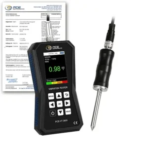 Acelerômetro PCE-VT 3800S-ICA incl. certificado de calibração ISO