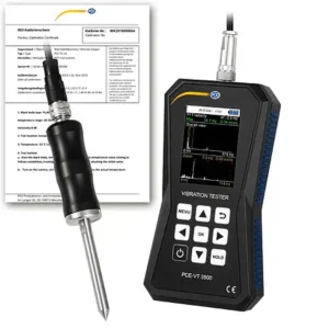 Acelerômetro PCE-VT 3900S-ICA incl. certificado de calibração ISO
