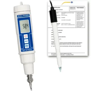 Analisador de água PCE-PH20S-ICA inclui certificado de calibração ISO