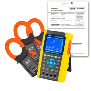 Analisador de potência e harmônicos PCE-PA 8300-1-ICA incl. certificado de calibração ISO