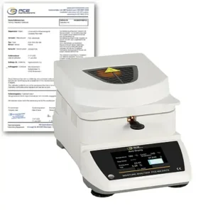 Analisador de umidade PCE-MA 200TS-ICA incl. certificado de calibração ISO