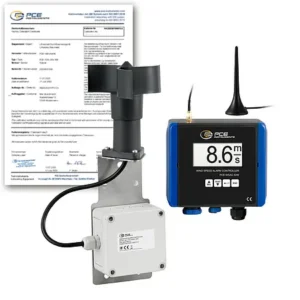 Anemômetro sem fio PCE-WSAC 50W 24-ICA inclui certificado de calibração ISO