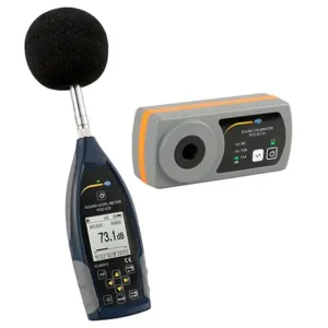 Controlador ambiental PCE-428-KIT-N com calibrador acústico