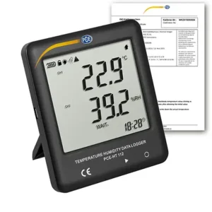 Data logger PCE-HT 112-ICA inclui certificado de calibração ISO