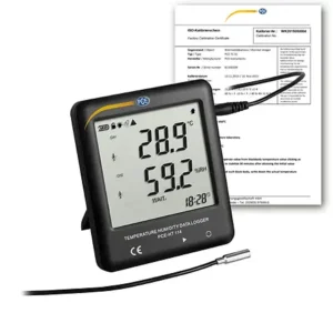 Data logger PCE-HT 114-ICA inclui certificado de calibração ISO