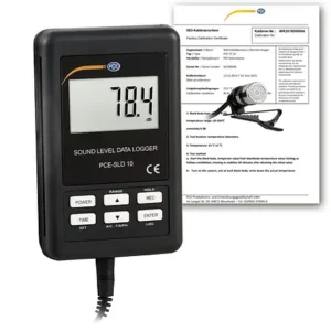 Data logger PCE-SLD 10-ICA inclui certificado de calibração ISO