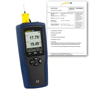Data logger PCE-T 330-ICA inclui certificado de calibração ISO