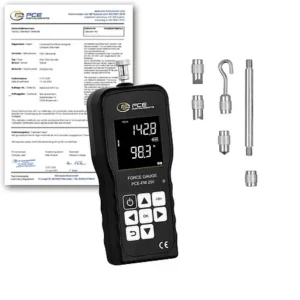 Dinamômetro PCE-FM 200-ICA incl. certificado de calibração ISO