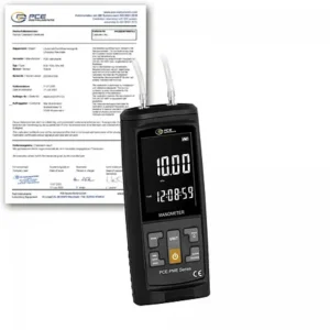 Manômetro PCE-PME 10-ICA inclui certificado de calibração ISO