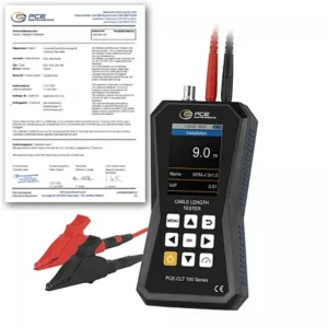 Medidor de comprimento de cabos PCE-CLT 100-ICA inclui certificado de calibração ISO