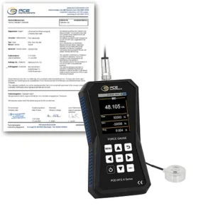 Medidor de força PCE-DFG 50K XF-ICA inclui certificado de calibração ISO