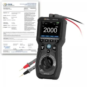 Medidor de isolamento PCE-IT 110-ICA inclui certificado de calibração ISO