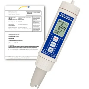 Medidor de pH PCE-PH 22-ICA inclui certificado de calibração ISO