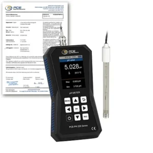 Medidor de pH PCE-PH 228-ICA incl. certificado de calibração ISO