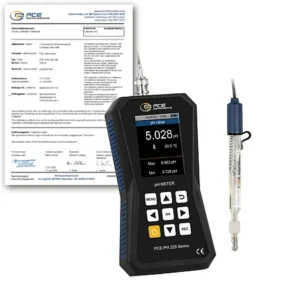Medidor de pH PCE-PH 228LAB-LC-ICA incl. certificado de calibração ISO