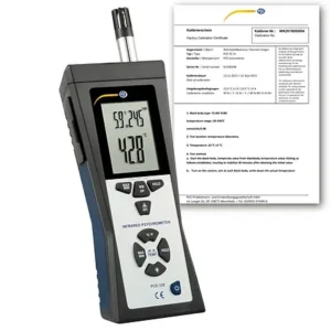 Medidor de ponto de orvalho PCE-320-ICA inclui certificado de calibração ISO