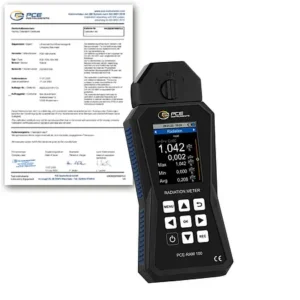 Medidor de radiação PCE-RAM 100-ICA incl. certificado de calibração ISO