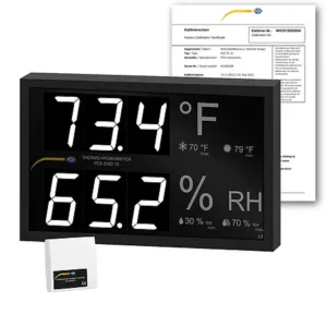 Medidor de temperatura PCE-EMD 10-ICA incl. certificado de calibração ISO