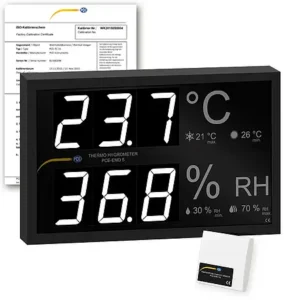 Medidor de temperatura PCE-EMD 5-ICA incl. certificado de calibração ISO