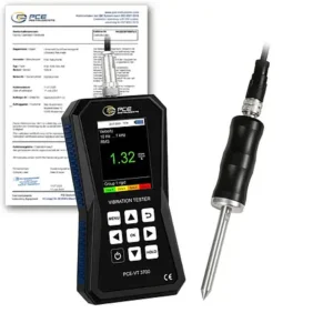 Medidor de vibração PCE-VT 3700S-ICA incl. certificado de calibração ISO