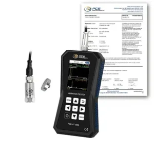 Medidor de vibração PCE-VT 3900-ICA incl. certificado de calibração ISO