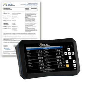 Medidor HVAC/R PCE-T 1220 incl. certificado de calibração ISO