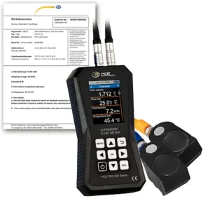 Medidor ultrassônico de vazão PCE-TDS 200 M-ICA incl. certificado de calibração ISO