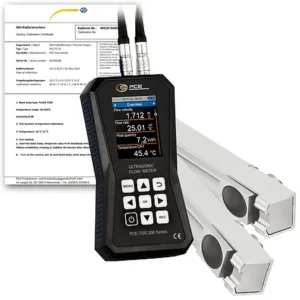 Medidor ultrassônico de vazão PCE-TDS 200 MR-ICA incl. certificado de calibração ISO