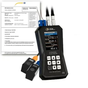 Medidor ultrassônico de vazão PCE-TDS 200+ S-ICA incl. certificado de calibração ISO