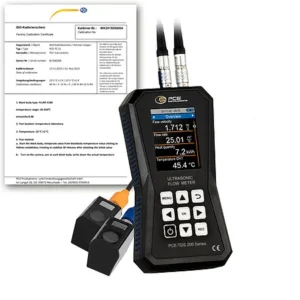 Medidor ultrassônico de vazão PCE-TDS 200 S-ICA incl. certificado de calibração ISO