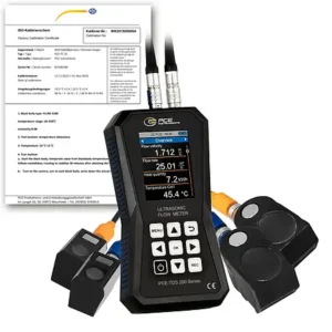Medidor ultrassônico de vazão PCE-TDS 200 SM-ICA incl. certificado de calibração ISO