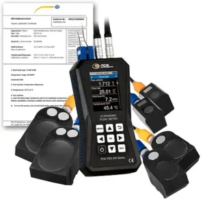 Medidor ultrassônico de vazão PCE-TDS 200+ SML-ICA incl. certificado de calibração ISO