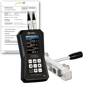 Medidor ultrassônico de vazão PCE-TDS 200 SR-ICA incl. certificado de calibração ISO