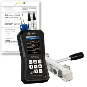 Medidor ultrassônico de vazão PCE-TDS 200+ SR-ICA incl. certificado de calibração ISO