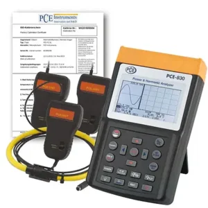 Pinça amperimétrica PCE-830-3-ICA inclui certificado de calibração ISO