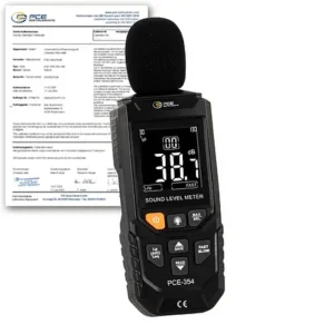 Sonômetro integrador PCE-354-ICA Inclui certificado de calibração ISO