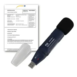Sonômetro USB PCE-SDL 1-ICA inclui certificado de calibração ISO