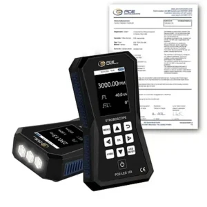 Tacômetro LED PCE-LES 103-ICA incl. certificado de calibração ISO