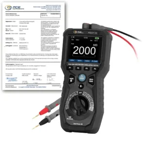 Wattímetro PCE-IT 110-ICA inclui certificado de calibração ISO