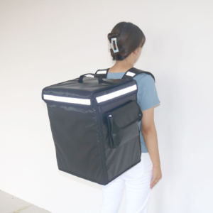 Pasta de entrega isotérmica 42L, Mochila térmica expansível de grande capacidade e impermeável